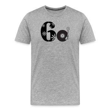 60s Sixtieth Sixties 60. - Men's Premium Organic T-Shirt - heather grey - Front - Damien (186cm)
