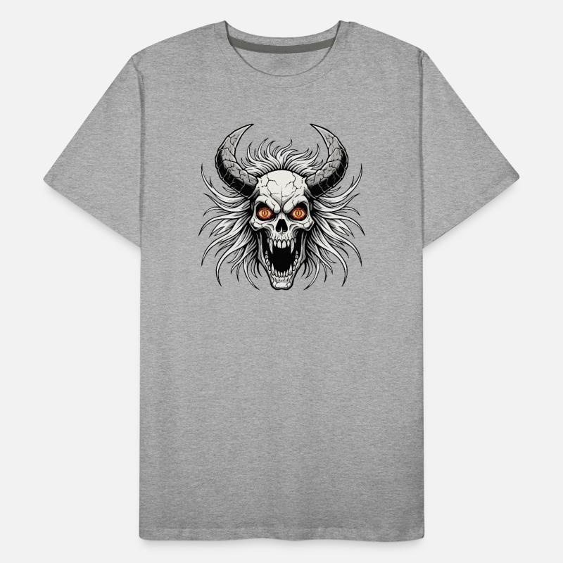 Devil skull with horns Men's Premium Organic T-Shirt