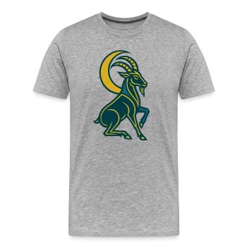 Art Deco Mondziege - Männer Premium Bio T-Shirt - Grau meliert - Vorne - Damien (186cm)