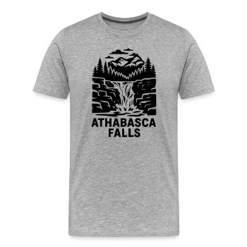 Athabasca Falls - Men's Premium Organic T-Shirt - heather grey - Front - Damien (186cm)