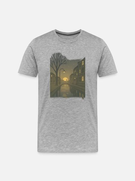 früher Morgen im Dämmerlicht - Men's Premium Organic T-Shirt - heather grey
