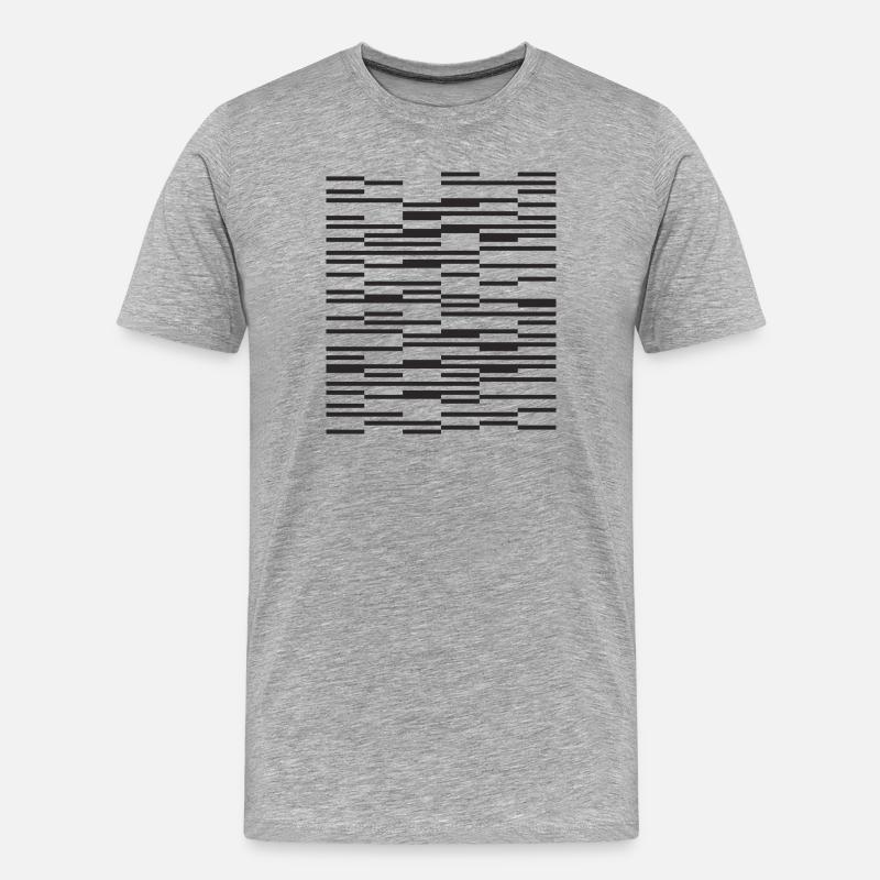 Lines design Minimalist Barcode - Men's Premium Organic T-Shirt - heather grey