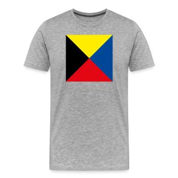I_Require_A_Tug_Flag - Men's Premium Organic T-Shirt - heather grey - Front - Damien (186cm)