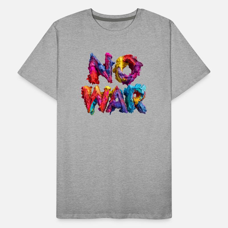 No War Farbexplosion Männer Premium Bio T-Shirt