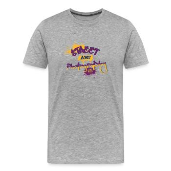 Éclat Spray Art Fotografie - Männer Premium Bio T-Shirt - Grau meliert - Vorne - Damien (186cm)