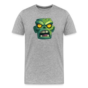 zombie pour la soirée de Halloween - T-shirt bio Premium Homme - gris chiné - Devant - Damien (186cm)