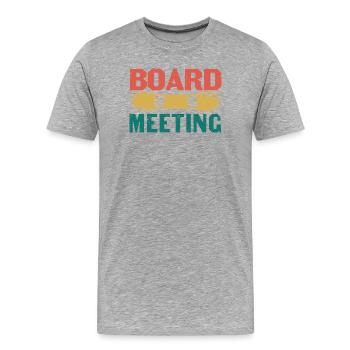 Board Meeting Snowboard - Men's Premium Organic T-Shirt - heather grey - Front - Damien (186cm)