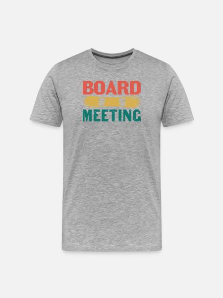 Conseil d’administration Snowboard - T-shirt bio Premium Homme - gris chiné