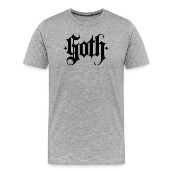 Goth Mommy - Cooles stoisches Design - Männer Premium Bio T-Shirt - Grau meliert - Vorne - Damien (186cm)
