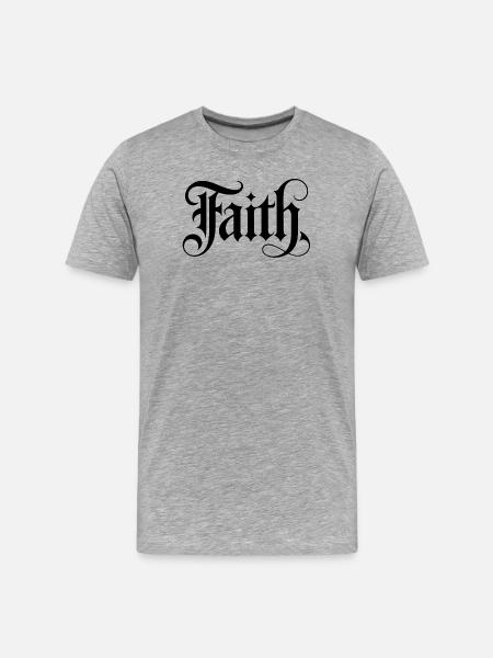 Glaube - stoisches römisches Design - Männer Premium Bio T-Shirt - Grau meliert