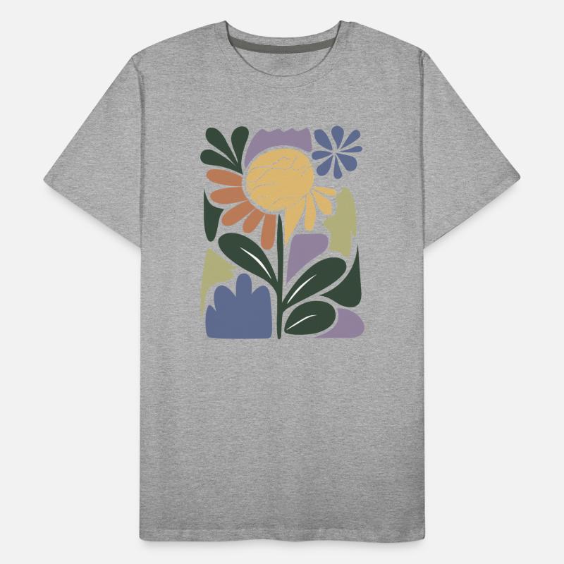 Composition florale colorée T-shirt bio Premium Homme