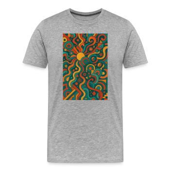 abstract colours - Men's Premium Organic T-Shirt - heather grey - Front - Damien (186cm)