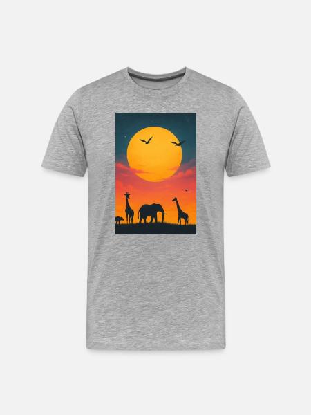 Savannahs Sunset - Men's Premium Organic T-Shirt - heather grey