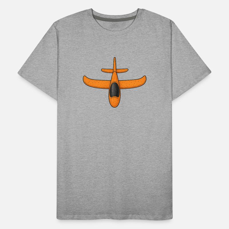 Orange Flyer Topdown Illustration Men's Premium Organic T-Shirt