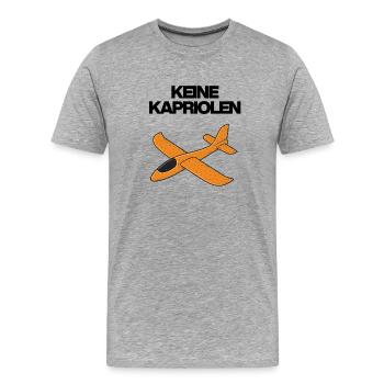 Plane Rüdiger Orange sans câpres - T-shirt bio Premium Homme - gris chiné - Devant - Damien (186cm)