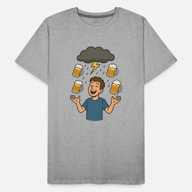 Bierregen Shoppegewitter Männer Premium Bio T-Shirt