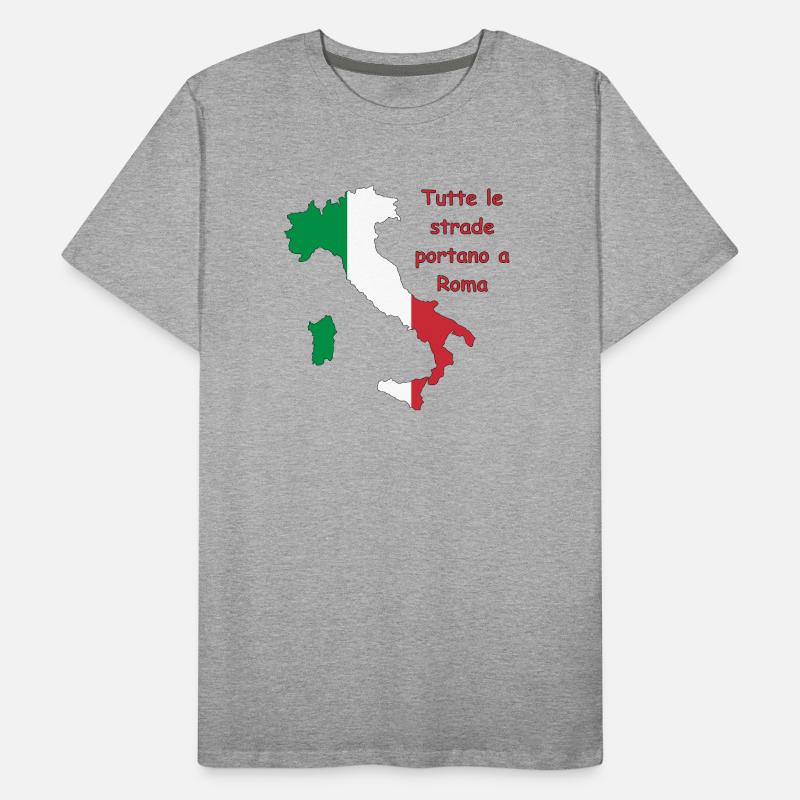 Drapeau italien avec slogan T-shirt bio Premium Homme