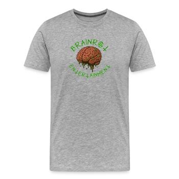 Brainrot Entertainment – Rotten Mind Design - Men's Premium Organic T-Shirt - heather grey - Front - Damien (186cm)
