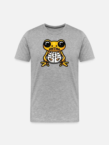 Frog Halloween Zombie - Men's Premium Organic T-Shirt - heather grey