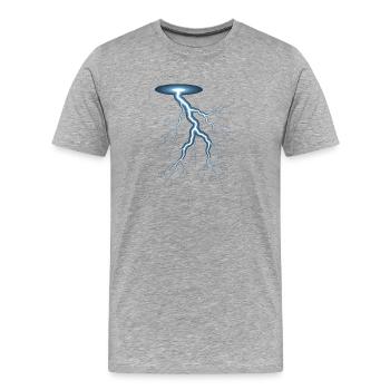 Lightning Lightning Thunderstorm Current Storm - Men's Premium Organic T-Shirt - heather grey - Front - Damien (186cm)