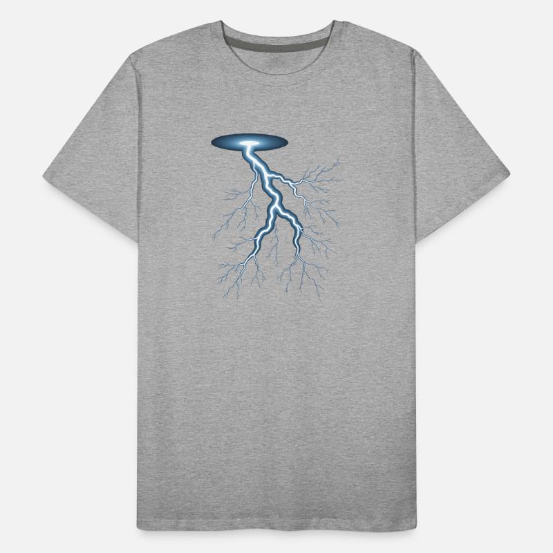 Lightning Lightning Thunderstorm Current Storm Men's Premium Organic T-Shirt