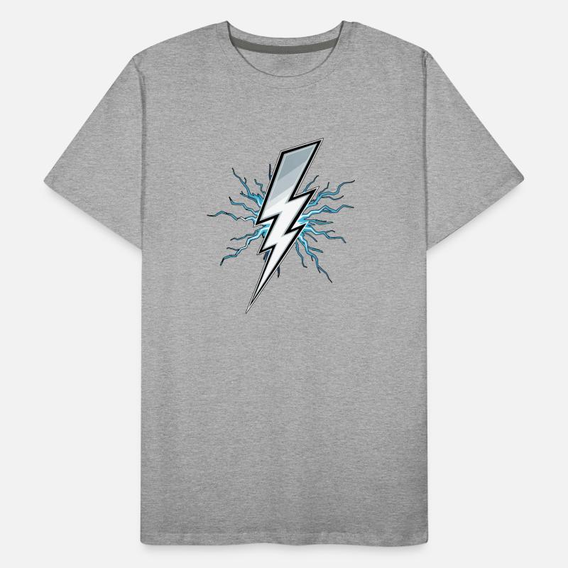 Blitz Blitzschlag Gewitter Strom Sturm Männer Premium Bio T-Shirt