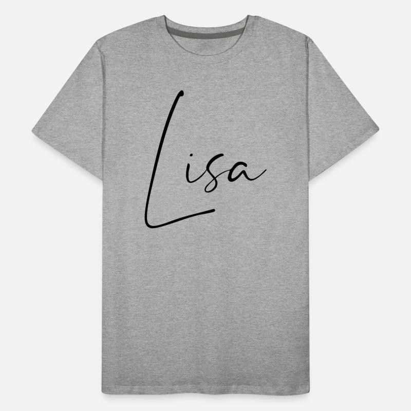 Lisa / Conception du nom de l’écriture manuscrite T-shirt bio Premium Homme