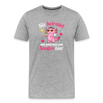 Bachelorette Party Wedding Bride Maid of Honor - Men's Premium Organic T-Shirt - heather grey - Front - Damien (186cm)