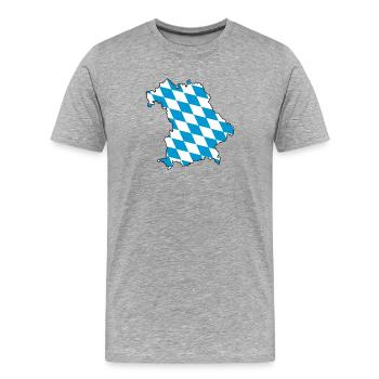 BAVARIA - Men's Premium Organic T-Shirt - heather grey - Front - Damien (186cm)