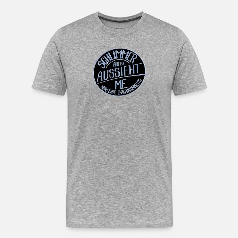 Schlimmer als es aussieht, ME - Männer Premium Bio T-Shirt - Grau meliert