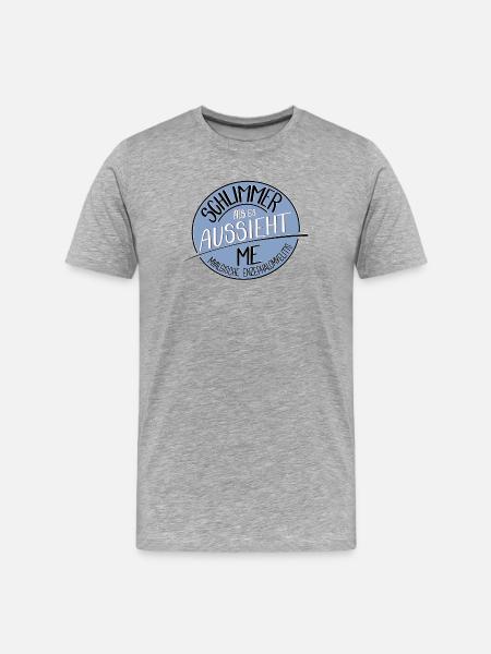 Schlimmer als es aussieht, ME - Männer Premium Bio T-Shirt - Grau meliert