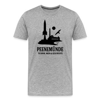 Peenemünde Usedom History Technology Sea - Men's Premium Organic T-Shirt - heather grey - Front - Damien (186cm)