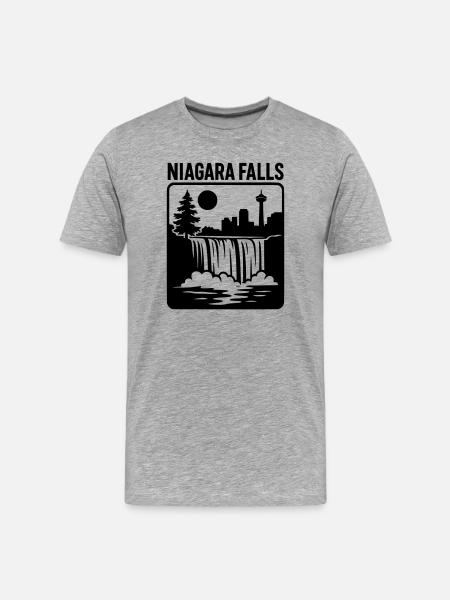 Niagara Falls Falls Canada Vacation Recreation - Men's Premium Organic T-Shirt - heather grey