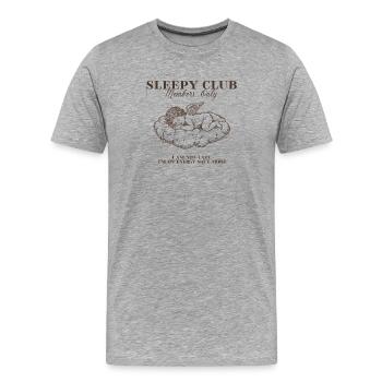 Sleepy Club Cherub Renaissance Design - Männer Premium Bio T-Shirt - Grau meliert - Vorne - Damien (186cm)