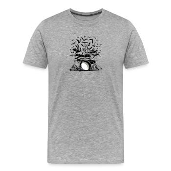 Skeletal Battery Blank - Men's Premium Organic T-Shirt - heather grey - Front - Damien (186cm)