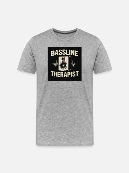 Bassline Therapist - Men's Premium Organic T-Shirt - heather grey