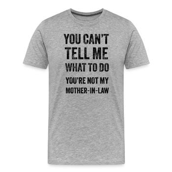 Mother-In-Law - Funny Vintage Design - Men's Premium Organic T-Shirt - heather grey - Front - Damien (186cm)