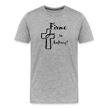 Cabinet pour le compte de Confirmation Fish Cross - T-shirt bio Premium Homme - gris chiné - Devant - Damien (186cm)