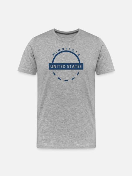 Minnesota USA emblem - Men's Premium Organic T-Shirt - heather grey