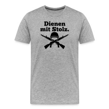 Fier - T-shirt bio Premium Homme - gris chiné - Devant - Damien (186cm)
