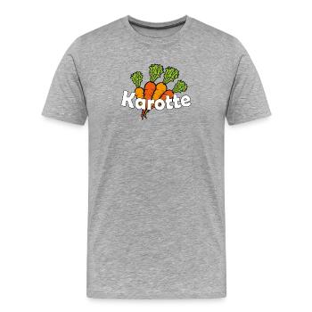 Carotte - T-shirt bio Premium Homme - gris chiné - Devant - Damien (186cm)