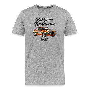 Bandama Rallye 1981 - Männer Premium Bio T-Shirt - Grau meliert - Vorne - Damien (186cm)