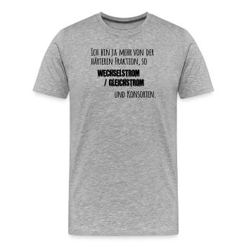 Härtere Fraktion - Männer Premium Bio T-Shirt - Grau meliert - Vorne - Damien (186cm)