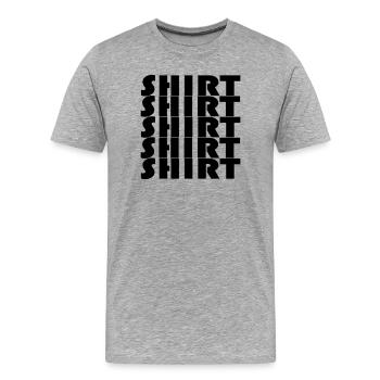 CHEMISE BAUHAUS - T-shirt bio Premium Homme - gris chiné - Devant - Damien (186cm)
