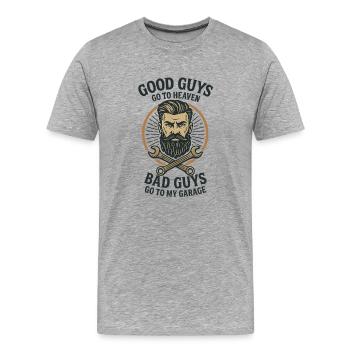 Good Guys Go To Heaven - Männer Premium Bio T-Shirt - Grau meliert - Vorne - Damien (186cm)