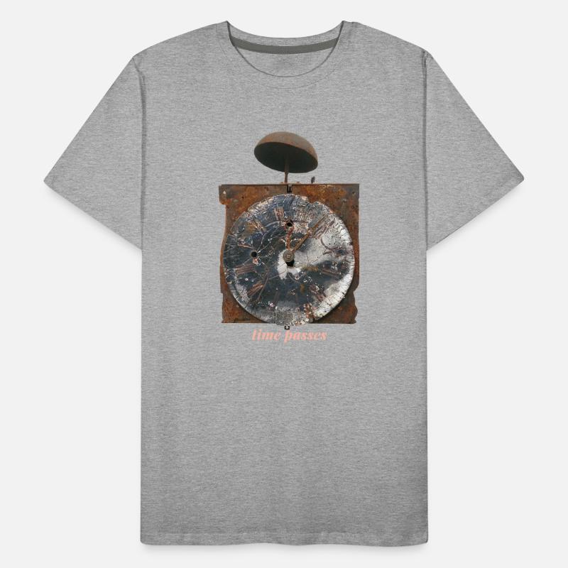 Rusty clock Time passes Men's Premium Organic T-Shirt