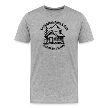 Kaiserschmarrn et la bière - T-shirt bio Premium Homme - gris chiné - Devant - Damien (186cm)