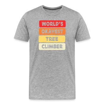 Ébéniste Ébéniste Cadeau Menuisier - T-shirt bio Premium Homme - gris chiné - Devant - Damien (186cm)