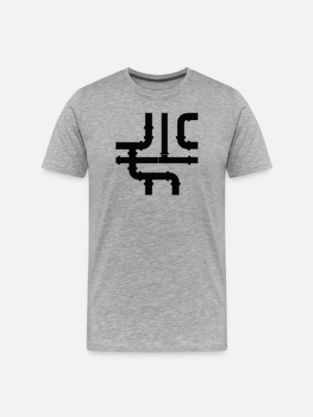Black Cane Net Pattern - Men's Premium Organic T-Shirt - heather grey
