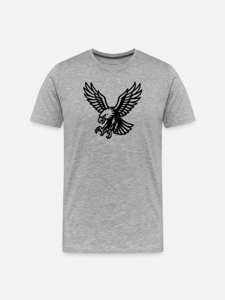 Falcon - Men's Premium Organic T-Shirt - heather grey